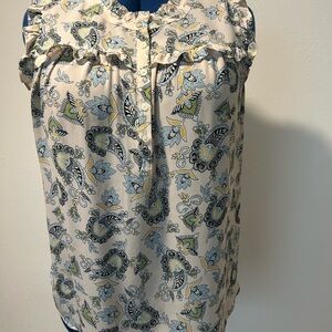 Lot of Loft  3 Floral/Polka Ruffle Sleeveless Tops